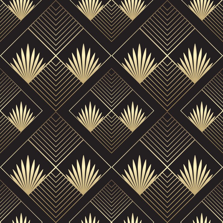Vector Gratis desain pola art deco gradien