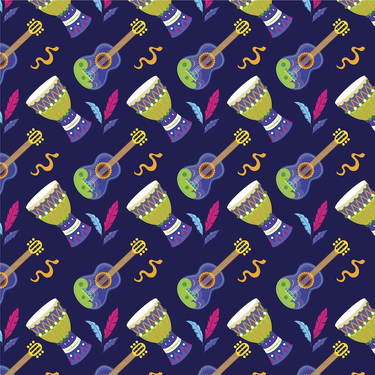 Vector Gratis desain pola karnaval datar