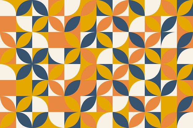 Desain pola mosaik geometris datar