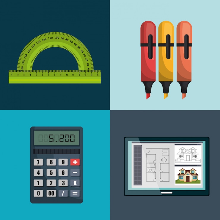 Vector Gratis desain proyek arsitektur