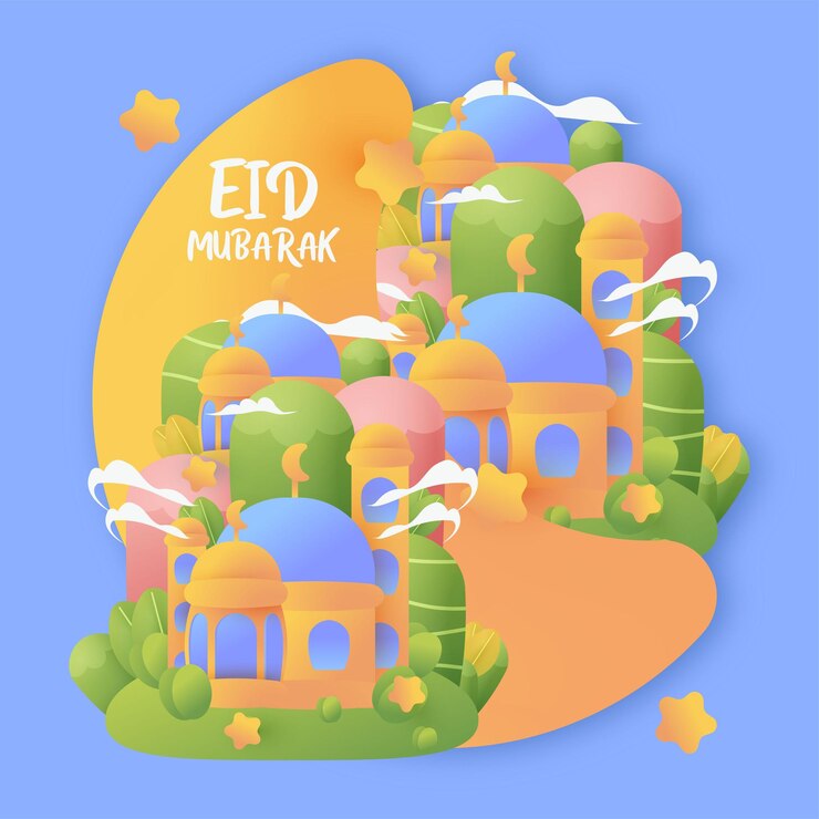 Vector Gratis desain spanduk islami idul fitri kreatif