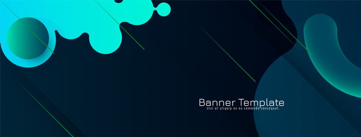 Vector Gratis desain spanduk modern bergaya abstrak