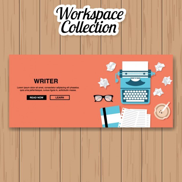 Vector Gratis desain spanduk penulis