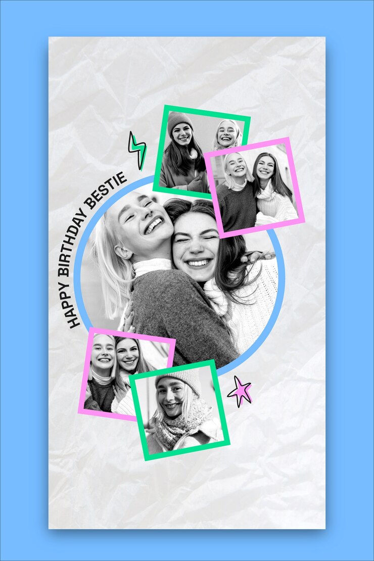 Vector Gratis desain story instagram ulang tahun