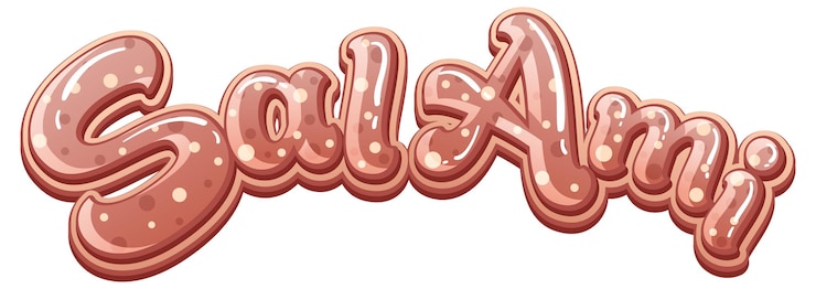 Vector Gratis desain teks logo salami