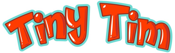 Vector Gratis desain teks logo tiny tim