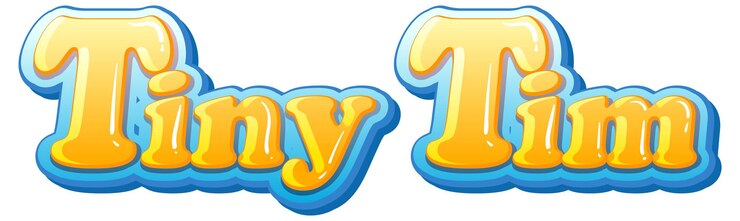 Vector Gratis desain teks logo tiny tim