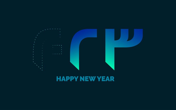Vector Gratis desain teks selamat tahun baru 2023 untuk banner kartu templat desain brosur ilustrasi vektor