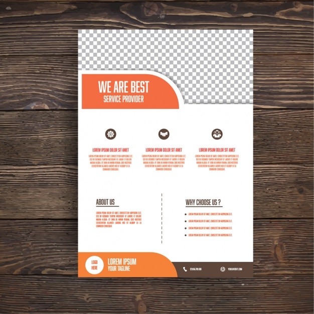Vector Gratis desain templat brosur