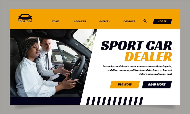 Vector Gratis desain templat dealer mobil