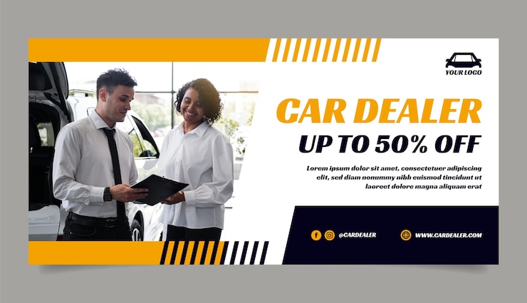 Vector Gratis desain templat dealer mobil