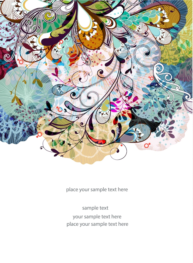 Vector Gratis desain templat floral