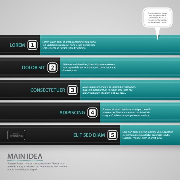 Vector Gratis desain templat infografis