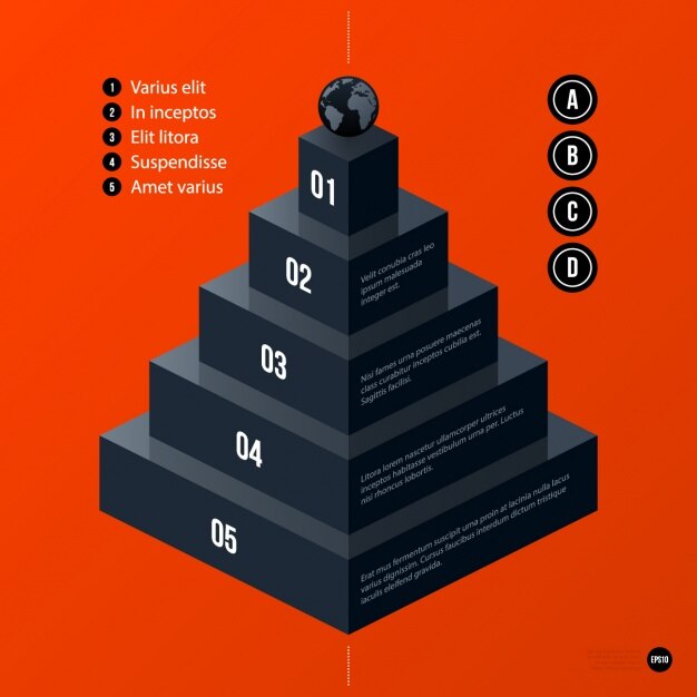 Vector Gratis desain templat infografis