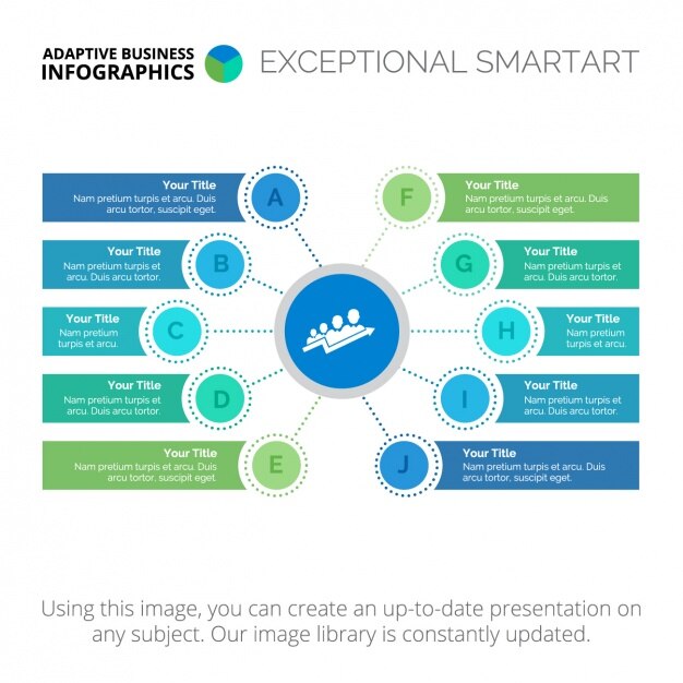 Vector Gratis desain templat infografis