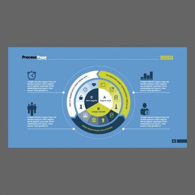 Vector Gratis desain templat infografis