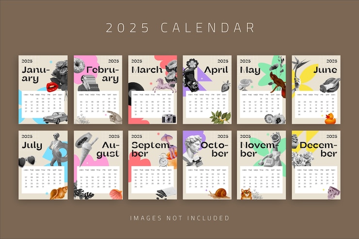 Vector Gratis desain templat kalender