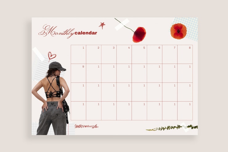 Vector Gratis desain templat kalender