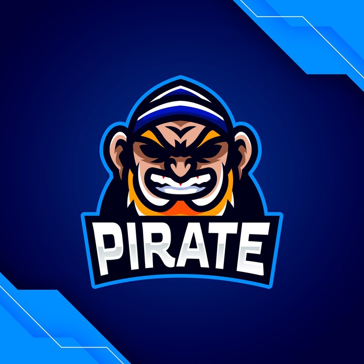 Vector Gratis desain templat logo bajak laut