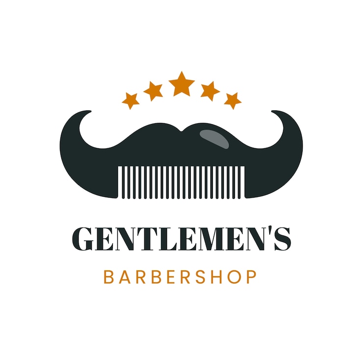 Vector Gratis desain templat logo barbershop