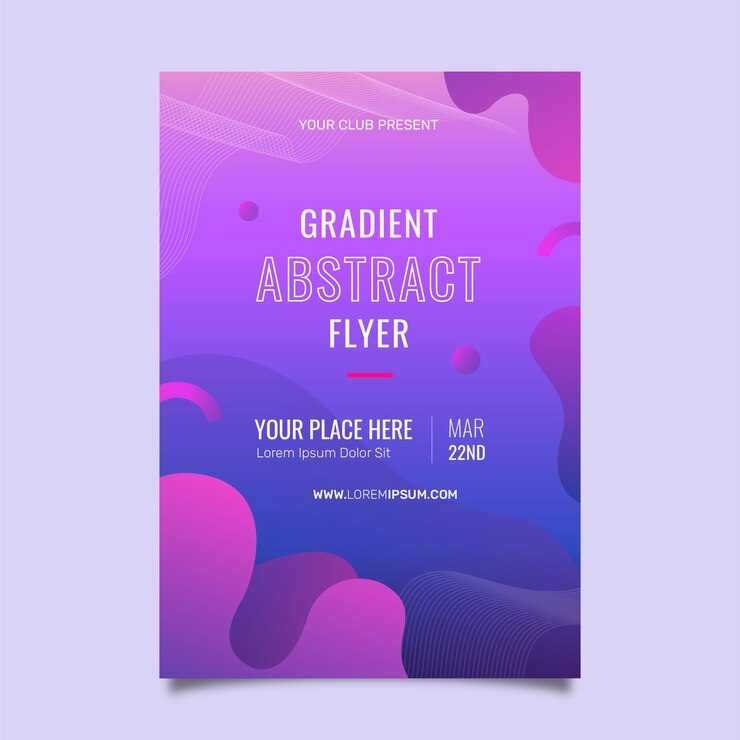 Vector Gratis desain templat poster abstrak gradien