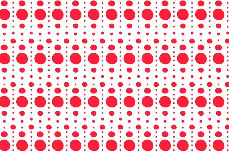 Vector Gratis desain titik polka merah yang digambar tangan