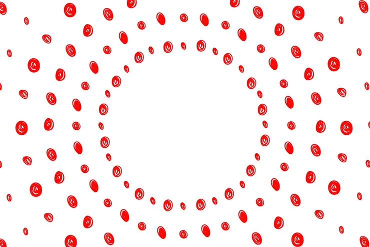 Vector Gratis desain titik polka merah yang digambar tangan