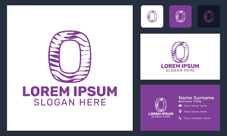 Vector Gratis desain vektor logo kulit binatang huruf monogram awal o