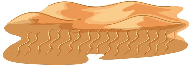 Vector Gratis desert sand dunes illustration