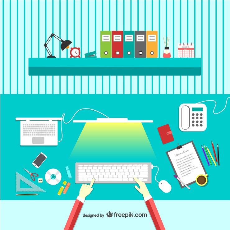 Vector Gratis designer's desk vector
