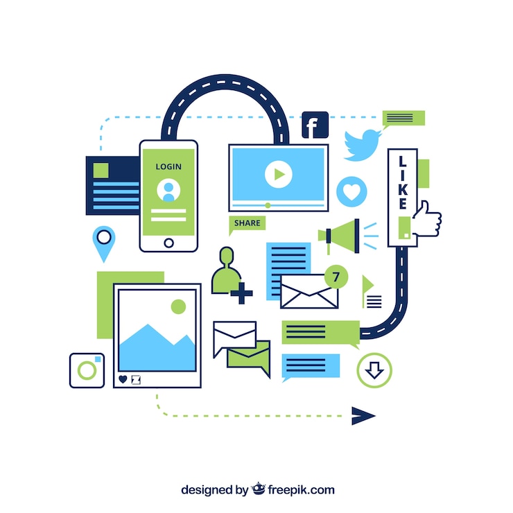 Vector Gratis diagram media sosial