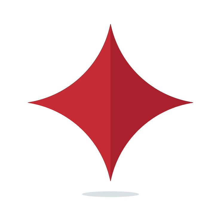 Vector Gratis diamond half shadow