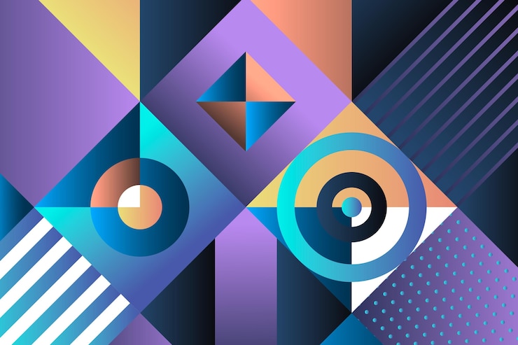 Vector Gratis diamond shapes gradient geometric background