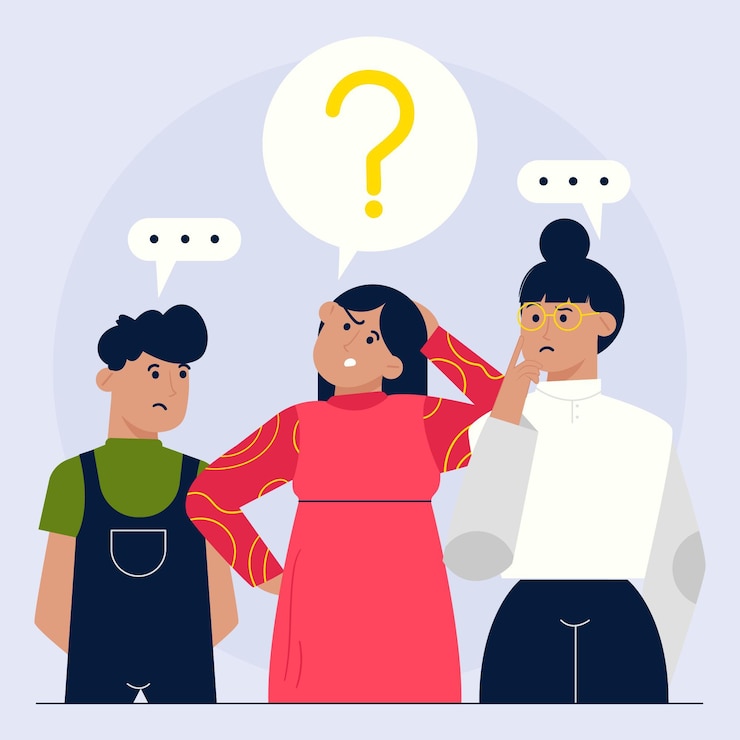 Vector Gratis different people asking questions