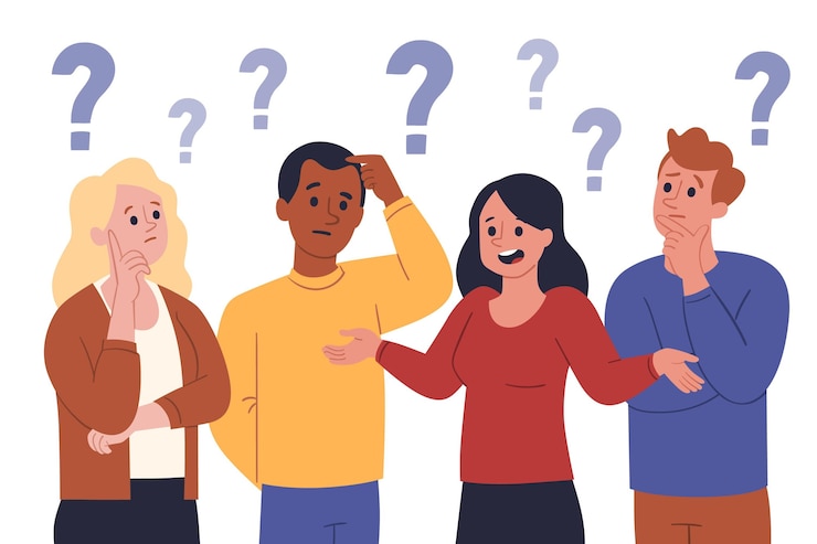 Vector Gratis different people asking questions