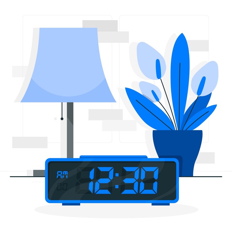 Vector Gratis digital clock concept illustration
