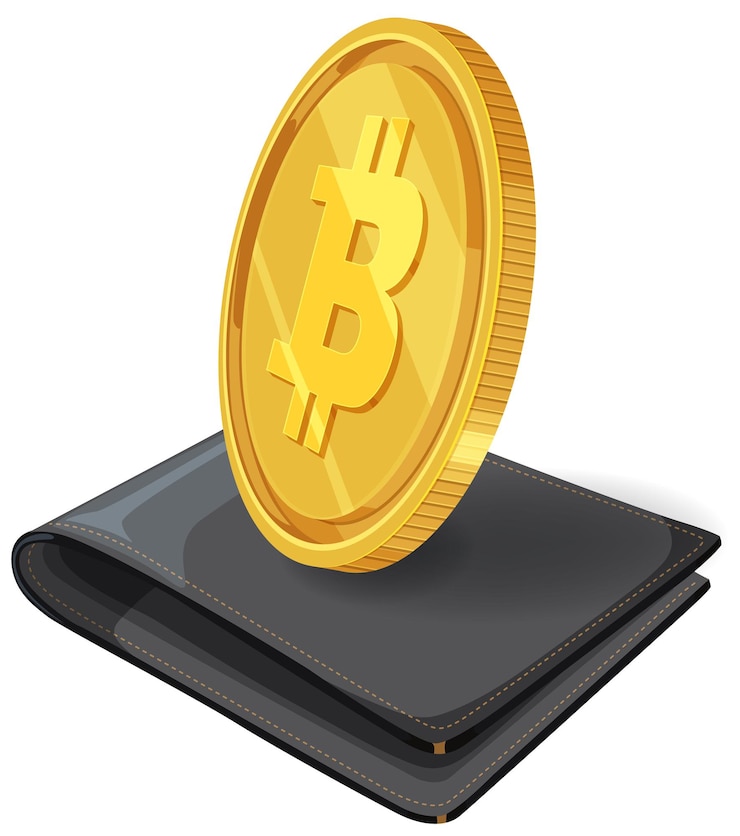 Vector Gratis digital currency and wallet illustration