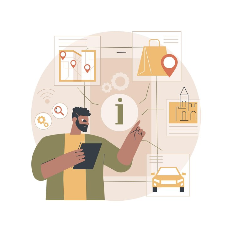 Vector Gratis digital guide abstract illustration