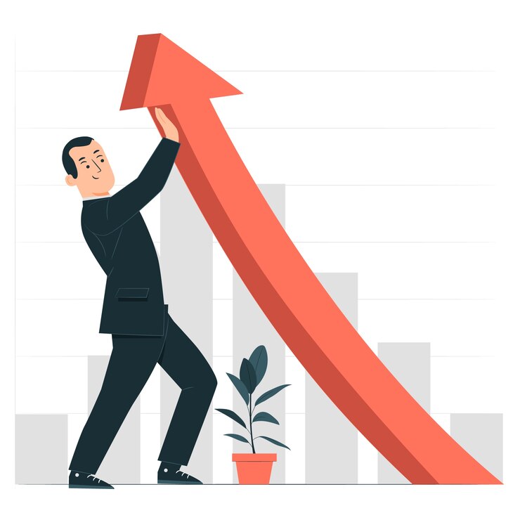 Vector Gratis directing the arrow up concept illustration
