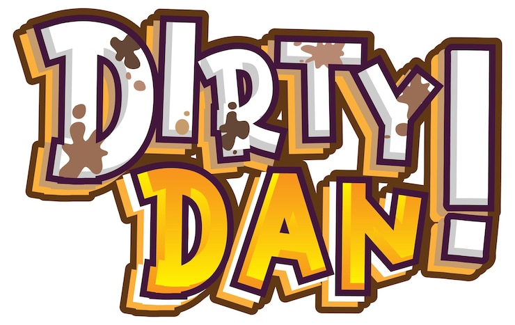 Vector Gratis dirty dan logo text design