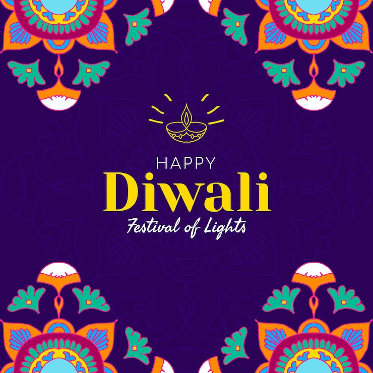 Vector Gratis diwali festival of lights social template vector