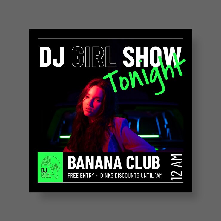 Vector Gratis dj instagram post template