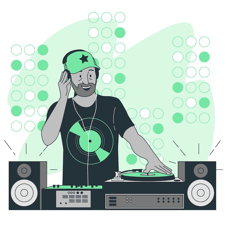 Vector Gratis dj man concept illustration