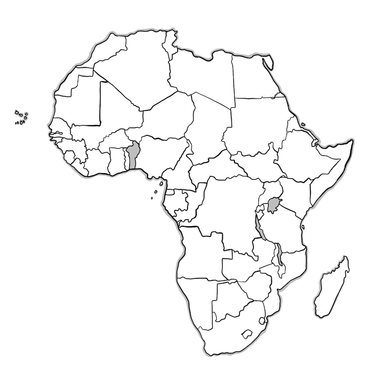 Vector Gratis doodle africa map