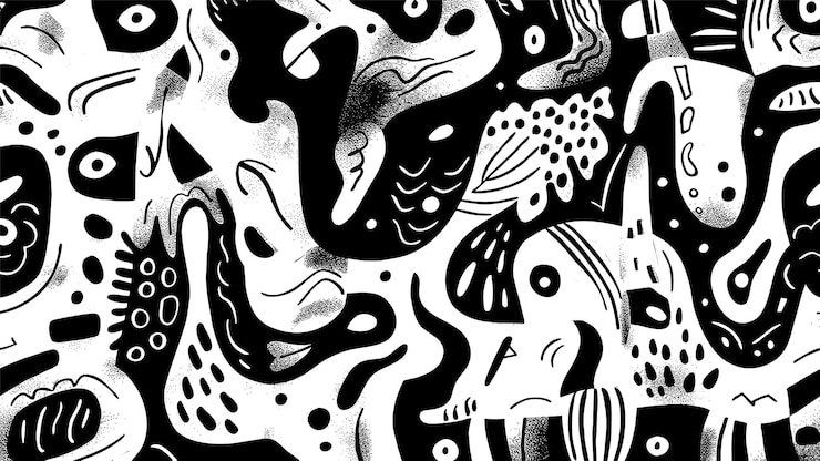 Vector Gratis doodle seamless brush pattern