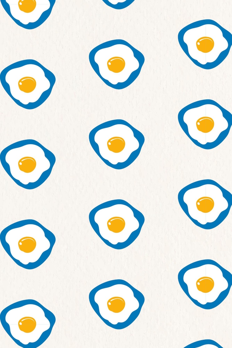 Vector Gratis doodle sunny side up egg seamless pattern vector