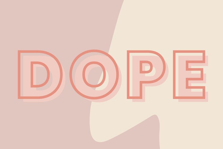 Vector Gratis dope typography on a brown and beige background vector