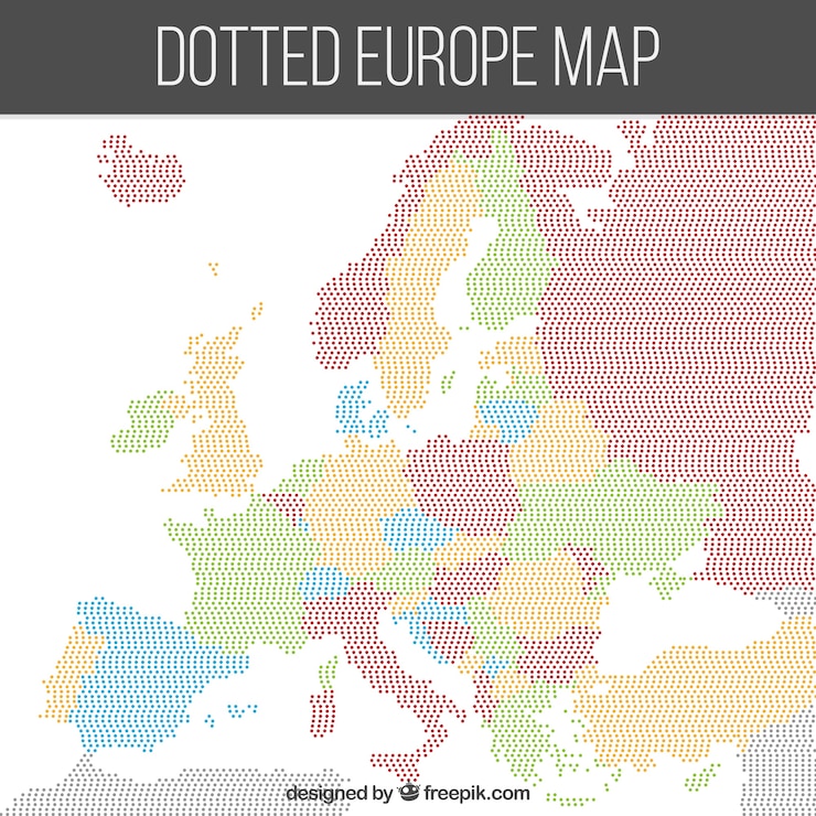 Vector Gratis dotted europe map