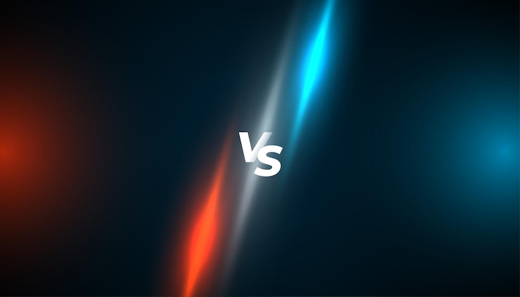 Vector Gratis duel competition versus shiny banner with light effect