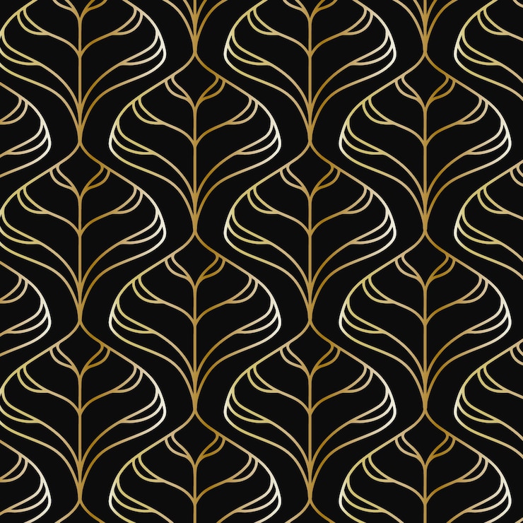 Vector Gratis dynamic art deco gradient seamless pattern
